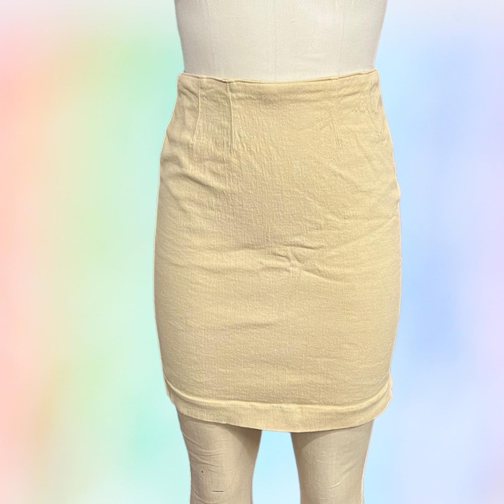 Vintage 90s JOU JOU khaki tan colored skirt size 5/6